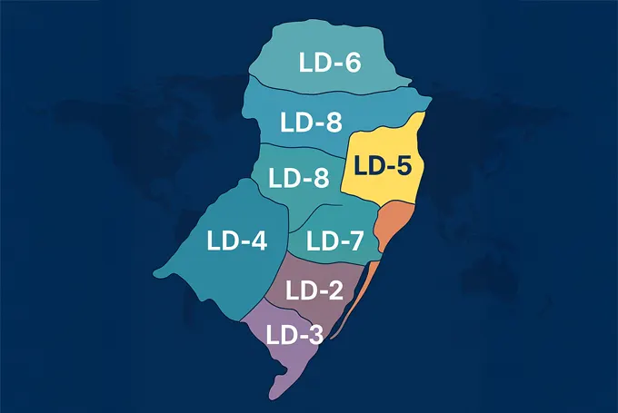 Região de abrangência do Distrito LD-5. Região de abrangência do Distrito LD-5.